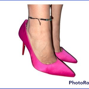 Zara woman’s hot pink pumps heels